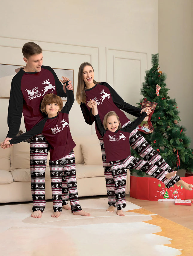 Pigiama Natalizio Abbinato Per Famiglia – Babbo Natale, Bambino, Mamma – Verde, Maniche Lunghe - Foto 3