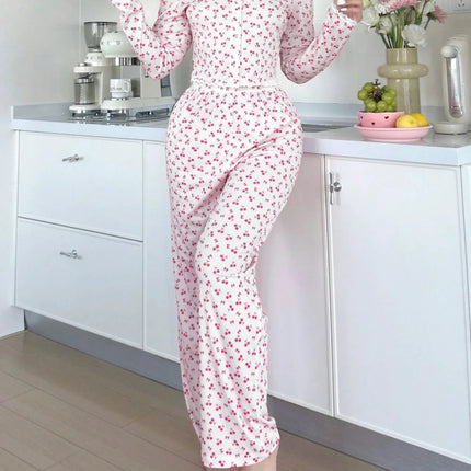 Pigiama Donna Stampa Ciliegie - Dolcezza Fruttata