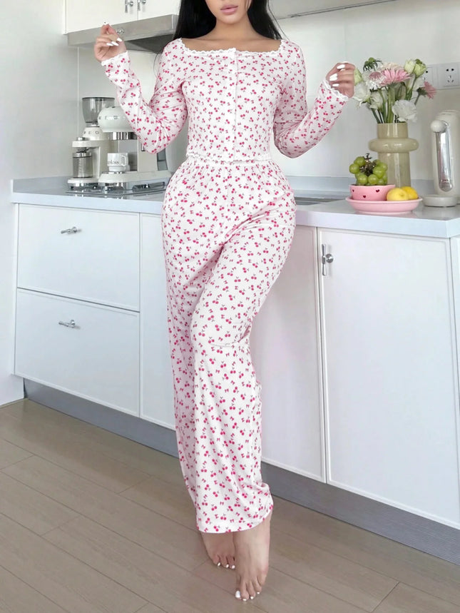 Pigiama Donna Stampa Ciliegie - Dolcezza Fruttata