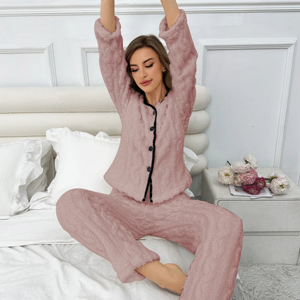 Pigiama Pile Donna con Bottoni - Eleganza Pratica