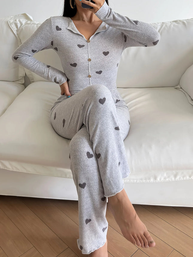 Pigiama Donna Design Cuori - Dolcezza Romantica