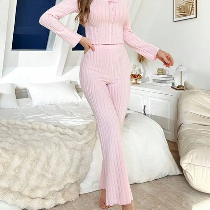 Pigiama Flanella Donna Manica Lunga - Eleganza Calda