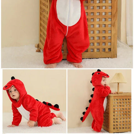 Pigiama Neonato Dinosauro Rosso - Avventure Preistoriche