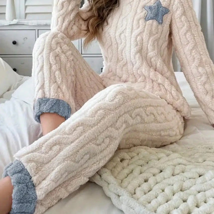 Pigiama in Pile Donna Taglie Comode - Caldo e Morbido