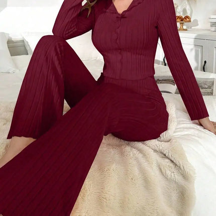 Pigiama Flanella Donna Manica Lunga - Eleganza Calda