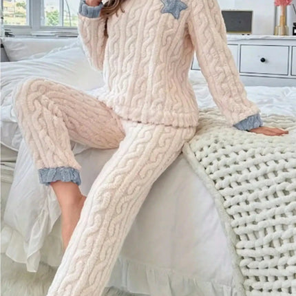 Pigiama in Pile Donna Taglie Comode - Caldo e Morbido