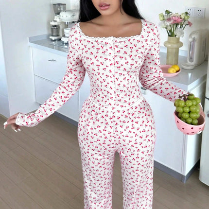 Pigiama Donna Stampa Ciliegie - Dolcezza Fruttata