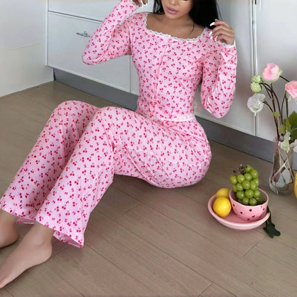 Pigiama Donna Stampa Ciliegie - Dolcezza Fruttata