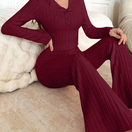 Pigiama Flanella Donna Manica Lunga - Eleganza Calda