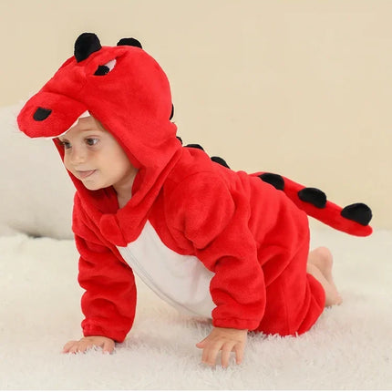 Pigiama Neonato Dinosauro Rosso - Avventure Preistoriche