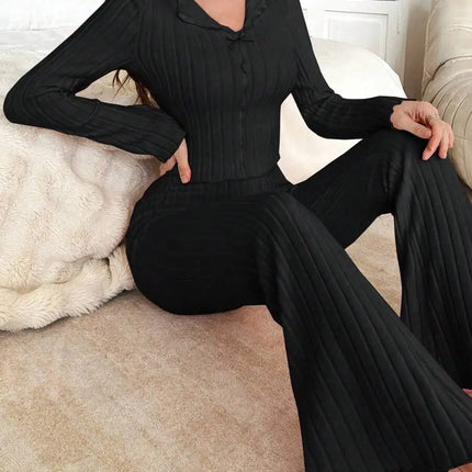 Pigiama Flanella Donna Manica Lunga - Eleganza Calda