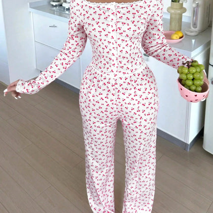 Pigiama Donna Stampa Ciliegie - Dolcezza Fruttata