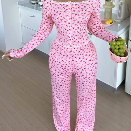 Pigiama Donna Stampa Ciliegie - Dolcezza Fruttata