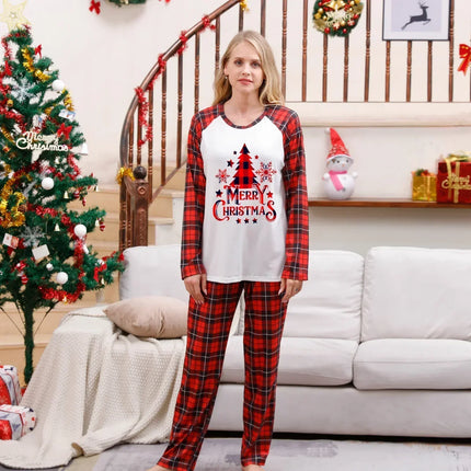 Pigiama Natale  con Motivo a Tartan Rosso | Nova Pigiama