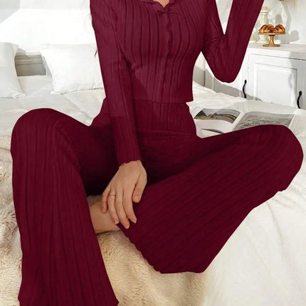 Pigiama Flanella Donna Manica Lunga - Eleganza Calda