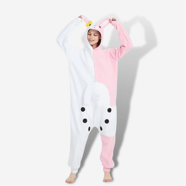 Pigiama Intero Monomi Donna Rosa-Bianco | Nova Pigiama