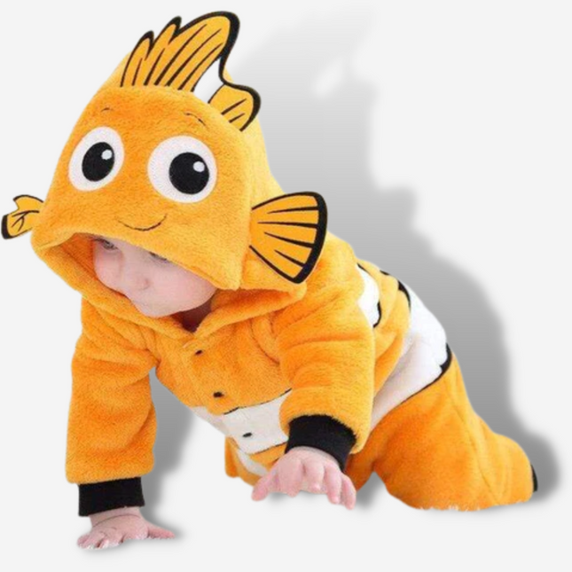 Pigiama Caldo Cotone Neonato "Nemo" Giallo | Nova Pigiama