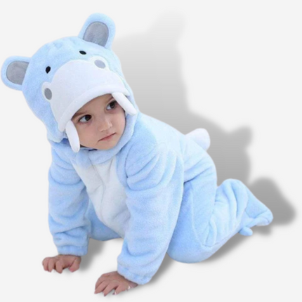 Pigiama in Pile Neonato Blu | Nova Pigiama