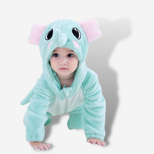 Pigiama Intero Caldo Cotone Neonato Blu | Nova Pigiama