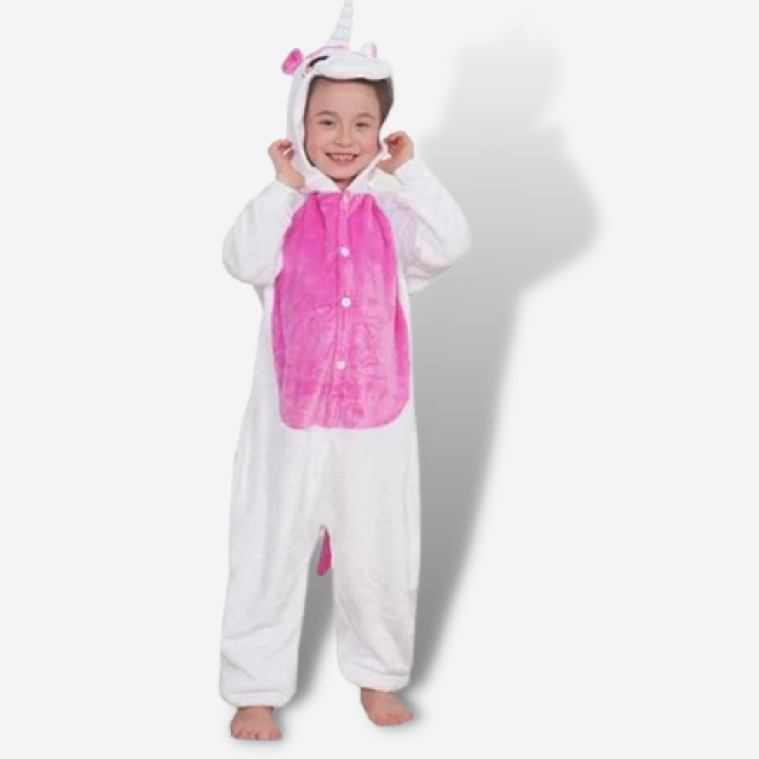 Unicorno Pigiama Leopardato Bambina Pigiamone Carnevale Unicorno