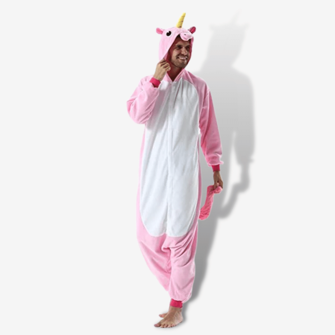Costume da pigiama unicorno rosa per bambina
