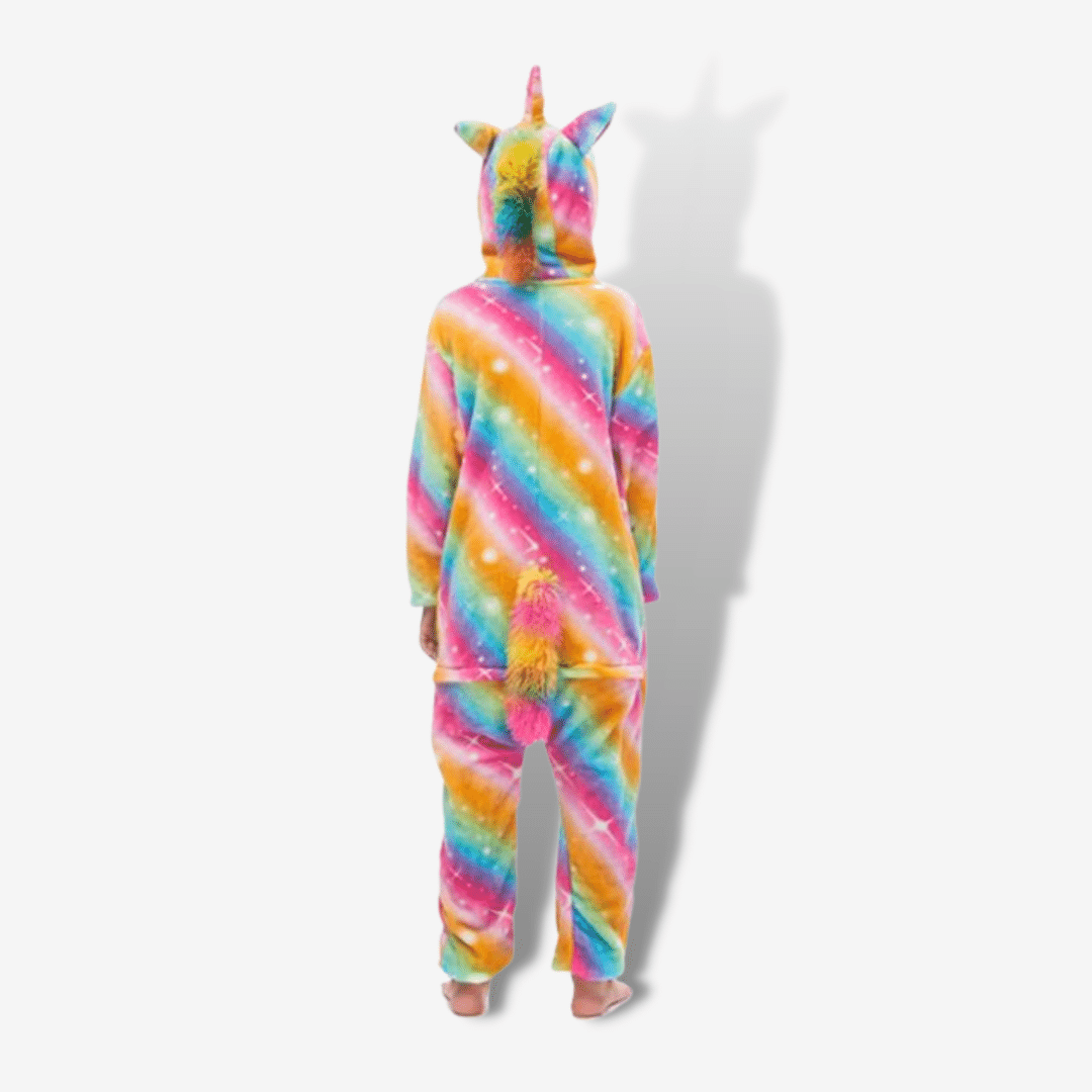 Pigiama Unicorno Per Bambina - Tuta Intera In Flanella Morbida Con Cappuccio - Foto 5