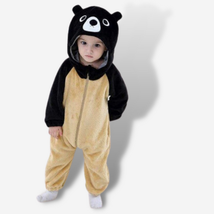 Pigiama Invernale Neonato Nero-Beige | Nova Pigiama