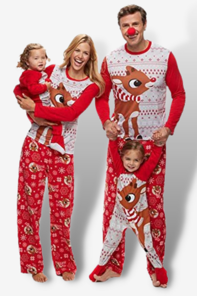 Pigiama Natale Famiglia Bambini ADO - Set 2 Pezzi Cotone, Top Maniche Lunghe E Pantaloni | Taglie Bambino/teen - Foto 14