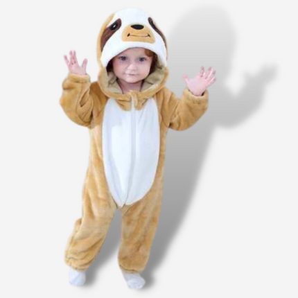 Pigiama Neonato Cotone Felpato Marrone | Nova Pigiama