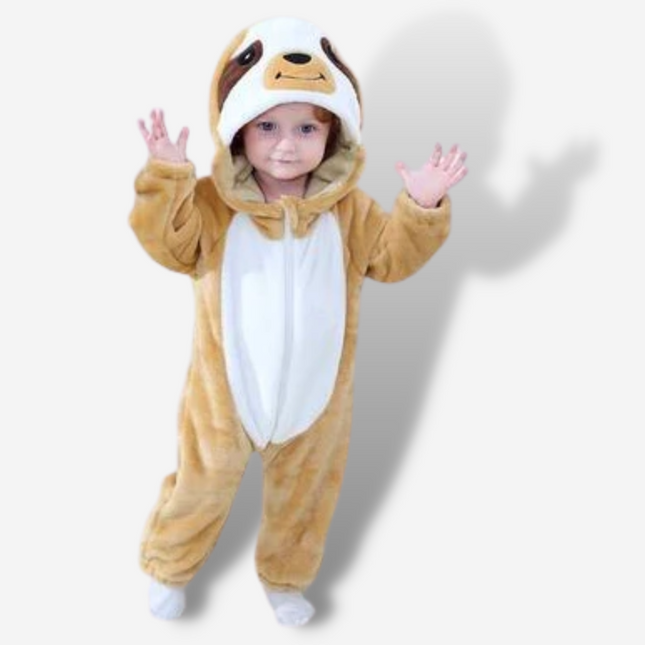 Pigiama Neonato Cotone Felpato Marrone | Nova Pigiama