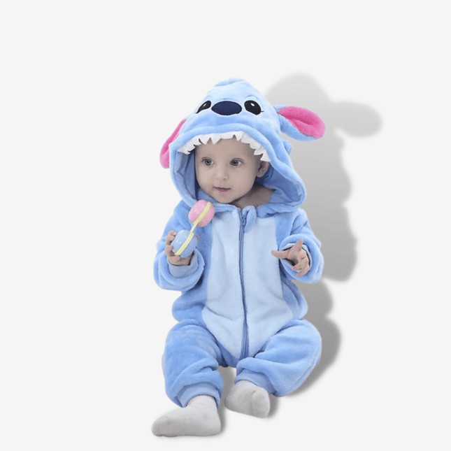 Pigiama Neonato Stitch Blu Flanella | Nova Pigiama