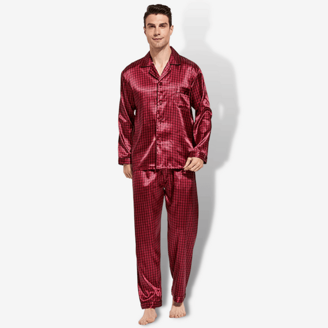 Pigiama Uomo Bordeaux Bordeaux Seta | Nova Pigiama