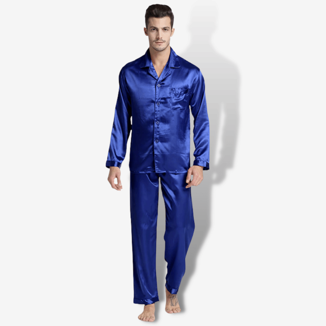 Pigiama Uomo Raso Blu Nova Pigiama