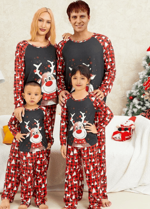 Pigiami Pile Natale Famiglia  con stampa di Renna | Nova Pigiama