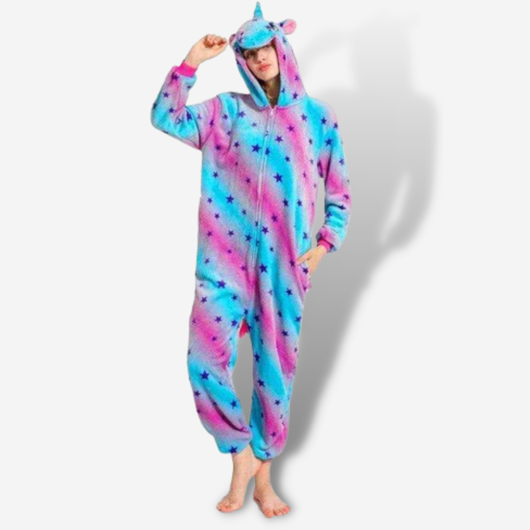 Pigiama Unicorno Azzurro Ragazza Tuta Unicorno Per Adulti